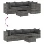 Gartenmöbel-Set 5-teilig mit grauen Polstern aus synthetischem Rattan von , Gartensets - Ref: Foro24-3308082, Preis: 334,19 €...