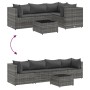 Gartenmöbel-Set 5-teilig mit grauen Polstern aus synthetischem Rattan von , Gartensets - Ref: Foro24-3308082, Preis: 344,25 €...