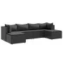 Gartenmöbel-Set, 6-teilig, mit schwarzen Kissen aus synthetischem Rattan. von , Gartensets - Ref: Foro24-3308243, Preis: 434,...