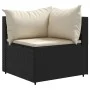 Set muebles de jardín 6 piezas y cojines ratán sintético negro de , Conjuntos de jardín - Ref: Foro24-3308096, Precio: 431,72...