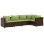Gartenmöbel-Set, 5-teilig, mit braunen Kunststoff-Rattan-Kissen. von , Gartensets - Ref: Foro24-3308094, Preis: 423,73 €, Rab...