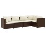 Set muebles de jardín 5 piezas y cojines ratán sintético marrón by , Garden sets - Ref: Foro24-3308089, Price: 416,86 €, Disc...