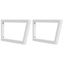 Soportes estante de lavabo 2 unidades trapecio acero blanco de , Soportes y travesaños - Ref: Foro24-4007282, Precio: 39,99 €