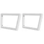Soportes estante de lavabo 2 unidades trapecio acero blanco by , Supports and crossbars - Ref: Foro24-4007282, Price: 39,33 €...