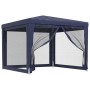 Partyzelt mit 4 blauen HDPE-Netzwänden 3x3 m. von , Zelte und Pavillons - Ref: Foro24-319227, Preis: 80,99 €, Rabatt: %