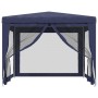 Partyzelt mit 4 blauen HDPE-Netzwänden 3x3 m. von , Zelte und Pavillons - Ref: Foro24-319227, Preis: 80,99 €, Rabatt: %