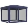 Carpa para fiestas con 4 paredes de malla HDPE azul 3x3 m by , Tents and gazebos - Ref: Foro24-319227, Price: 79,58 €, Discou...