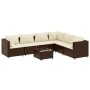 Set muebles de jardín 7 piezas y cojines ratán sintético marrón von , Gartensets - Ref: Foro24-3308145, Preis: 590,15 €, Raba...