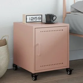 Mesita de noche acero rosa 36x38,5x43,5 cm by , Nightstands - Ref: Foro24-846616, Price: 49,23 €, Discount: %