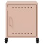 Mesita de noche acero rosa 36x38,5x43,5 cm de , Mesitas de noche - Ref: Foro24-846616, Precio: 49,73 €