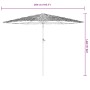 Sombrilla de jardín con poste de acero verde 268x268x226 cm de , Sombrillas - Ref: Foro24-4005103, Precio: 83,09 €, Descuento: %