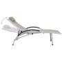 Cream textilene aluminum sun lounger by vidaXL, Loungers - Ref: Foro24-310502, Price: 147,18 €, Discount: %