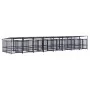 Outdoor dog kennel with steel roof 15.02 m² by , Dog kennels and fences - Ref: Foro24-3124595, Price: 2,00 €, Discount: %