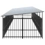 Außenzwinger mit Stahldach 15,02 m² von , Hundehütten und Zäune - Ref: Foro24-3124613, Preis: 1,00 €, Rabatt: %