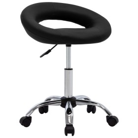 Black synthetic leather work chair with wheels by vidaXL, Office chairs - Ref: Foro24-323664, Price: 74,00 €, Discount: %