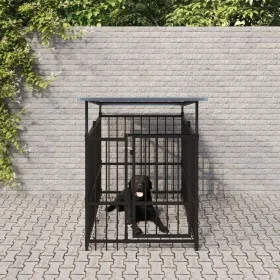 Außenzwinger mit einem Dach aus Stahl, 1,88 m². von , Hundehütten und Zäune - Ref: Foro24-3124588, Preis: 260,82 €, Rabatt: %