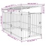 Außenzwinger mit einem Dach aus Stahl, 1,88 m². von , Hundehütten und Zäune - Ref: Foro24-3124588, Preis: 267,99 €, Rabatt: %
