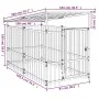 Outdoor dog kennel with steel roof 1.88 m² by , Dog kennels and fences - Ref: Foro24-3124588, Price: 260,22 €, Discount: %