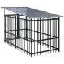 Außenzwinger mit Stahldach 11,26 m² von , Hundehütten und Zäune - Ref: Foro24-3124611, Preis: 980,39 €, Rabatt: %