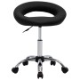 Schwarzer Arbeitsstuhl aus Kunstleder mit Rollen von vidaXL, Bürostühle - Ref: Foro24-323664, Preis: 74,00 €, Rabatt: %