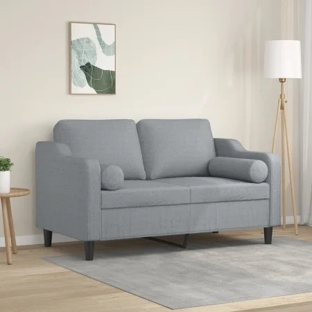 2-seater sofa with light gray fabric cushions, 120 cm by , Sofas - Ref: Foro24-3200837, Price: 225,06 €, Discount: %
