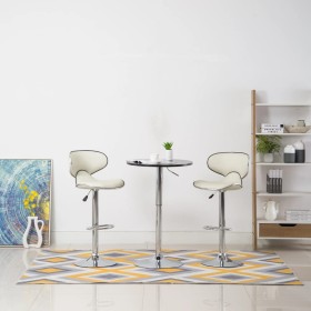 Kitchen stools 2 units cream-colored synthetic leather by vidaXL, Kitchen stools - Ref: Foro24-323647, Price: 139,78 €, Disco...