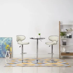 Kitchen stools 2 units cream-colored synthetic leather by vidaXL, Kitchen stools - Ref: Foro24-323647, Price: 137,17 €, Disco...