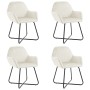 Esszimmerstühle, 4 Stück, cremefarbenes Samtgewebe. von , Essstühle - Ref: Foro24-277013, Preis: 443,54 €, Rabatt: %