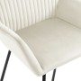Esszimmerstühle, 4 Stück, cremefarbenes Samtgewebe. von , Essstühle - Ref: Foro24-277013, Preis: 443,54 €, Rabatt: %