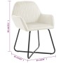 Esszimmerstühle, 4 Stück, cremefarbenes Samtgewebe. von , Essstühle - Ref: Foro24-277013, Preis: 443,54 €, Rabatt: %