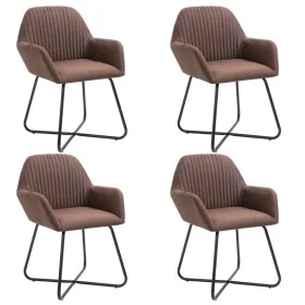 Dining chairs, 4 units, brown fabric. by , dining chairs - Ref: Foro24-277100, Price: 408,85 €, Discount: %