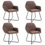 Dining chairs, 4 units, brown fabric. by , dining chairs - Ref: Foro24-277100, Price: 408,85 €, Discount: %