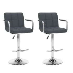 Küchenhocker 2 Einheiten graues Kunstleder von vidaXL, Küchenhocker - Ref: Foro24-323628, Preis: 146,13 €, Rabatt: %