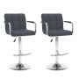 Taburetes de cocina 2 unidades cuero sintético gris de vidaXL, Taburetes de cocina - Ref: Foro24-323628, Precio: 148,85 €, De...