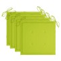 Garden chairs 4 units with bright green cushions teak wood by , Garden chairs - Ref: Foro24-3062579, Price: 259,99 €, Discoun...