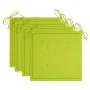 Garden chairs 4 units with bright green cushions teak wood by , Garden chairs - Ref: Foro24-3062579, Price: 254,00 €, Discoun...