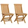 Gartenstühle, 2 Stück, mit beigen Kissen, Teakholz von , Gartenstühle - Ref: Foro24-3062463, Preis: 147,14 €, Rabatt: %