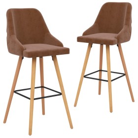 Küchenhocker, 2 Stück, braunes Samtgewebe von , Küchenhocker - Ref: Foro24-289471, Preis: 194,46 €, Rabatt: %