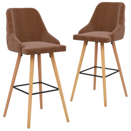 Küchenhocker, 2 Stück, braunes Samtgewebe von , Küchenhocker - Ref: Foro24-289471, Preis: 194,46 €, Rabatt: %