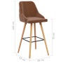 Küchenhocker, 2 Stück, braunes Samtgewebe von , Küchenhocker - Ref: Foro24-289471, Preis: 194,46 €, Rabatt: %