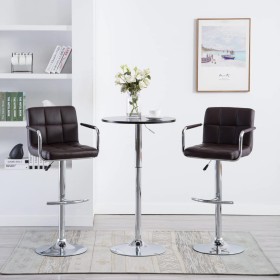 Küchenhocker, 2 Stück, braunes Kunstleder von , Küchenhocker - Ref: Foro24-323626, Preis: 151,44 €, Rabatt: %