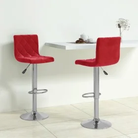 Kitchen stools 2 units red wine velvet by , Kitchen stools - Ref: Foro24-333693, Price: 120,46 €, Discount: %