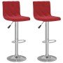 Küchenhocker 2 Stück in rotem Samtweinrot von , Küchenhocker - Ref: Foro24-333693, Preis: 121,69 €, Rabatt: %
