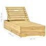 Lounger with checkered pattern cushion, impregnated pine wood by , Loungers - Ref: Foro24-3065922, Price: 158,99 €, Discount: %