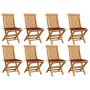 Gartenstühle 8 Stück Massivteakholz mit roten Kissen von , Gartenstühle - Ref: Foro24-3072926, Preis: 509,89 €, Rabatt: %