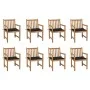 Gartensessel 8 Stück Massivholz Teakholz Schwarz Kissen von , Gartenstühle - Ref: Foro24-3073065, Preis: 1,00 €, Rabatt: %