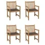 Gartenstühle 4 Stück Teakholz mit grauen Taupe-Kissen von , Gartenstühle - Ref: Foro24-3073012, Preis: 591,22 €, Rabatt: %