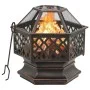 Rustikales Kohlenbecken mit XXL-Stahlschürhaken 62x54x56 cm von vidaXL, Kamine - Ref: Foro24-311887, Preis: 143,49 €, Rabatt: %