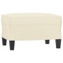 Sessel mit Hocker aus cremefarbenem Kunstleder, 60 cm. von , Sofas - Ref: Foro24-3201160, Preis: 199,82 €, Rabatt: %
