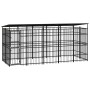 Perrera de exterior con techo de acero 9,22 m² de , Casetas y cercados para perros - Ref: Foro24-3097968, Precio: 1,00 €